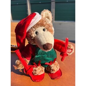 Vintage DanDee Collectors Choice Ski Teddy Bear Christmas Plush Stuffed Animal